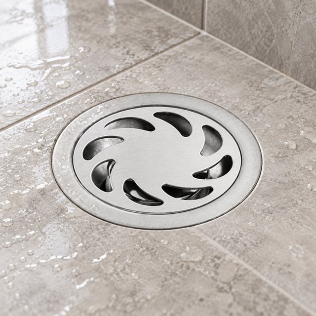 JOMOLA Stainless Steel Floor Drain 100x100mm Satin Finish | 201 Steel