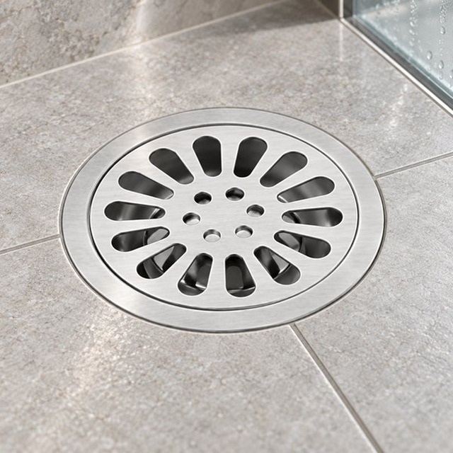 JOMOLA Stainless Steel Floor Drain 120x120mm Satin Finish | 201 Steel