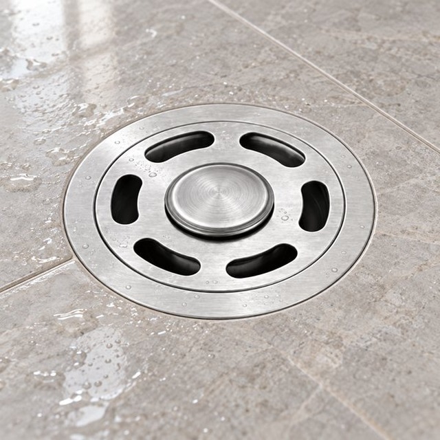 JOMOLA Stainless Steel Floor Drain 100x100mm Satin Finish | 201 Steel