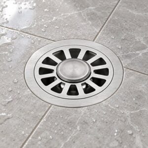 JOMOLA 100 x 100 mm stainless steel floor drain