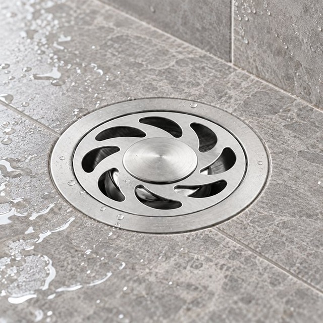 JOMOLA 100 x 100 mm stainless steel floor drain