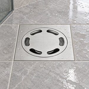 JOMOLA 100 x 100 mm stainless steel floor drain