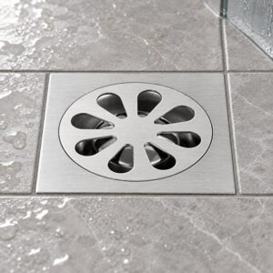 JOMOLA 75 x 75 mm stainless steel floor drain
