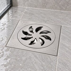 JOMOLA 100 x 100 mm stainless steel floor drain
