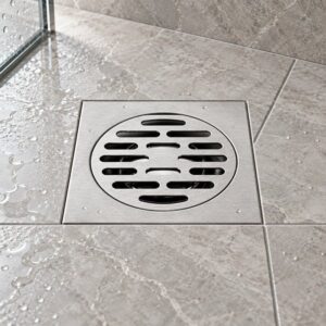 JOMOLA 100 x 100 mm stainless steel floor drain