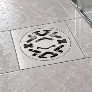 JOMOLA 100 x 100 mm stainless steel floor drain