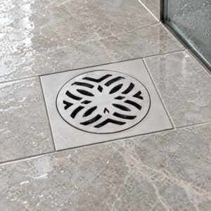 JOMOLA 100 x 100 mm stainless steel floor drain