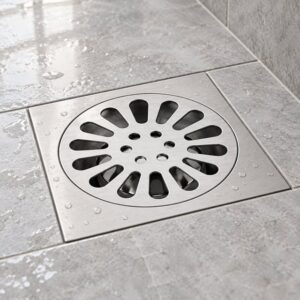 JOMOLA 120 x 120 mm stainless steel floor drain