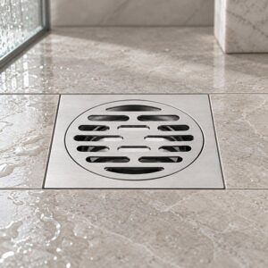 JOMOLA 120 x 120 mm stainless steel floor drain