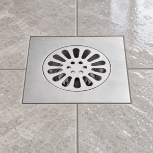 JOMOLA 150 x 150 mm stainless steel floor drain