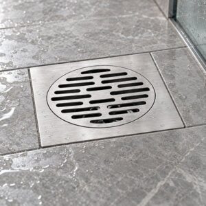 JOMOLA 200 x 200 mm stainless steel floor drain