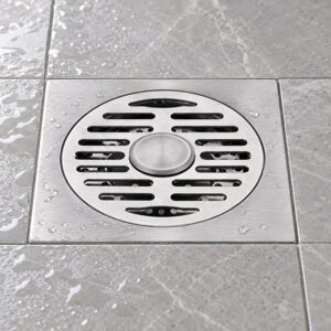 JOMOLA 150 x 150 mm stainless steel floor drain