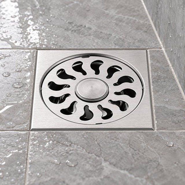 JOMOLA stainless steel satin floor drain