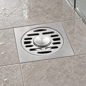 JOMOLA 100 x 100 mm stainless steel floor drain