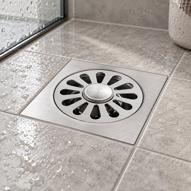 JOMOLA Stainless Steel Floor Drain 100x100mm 304 Polished
