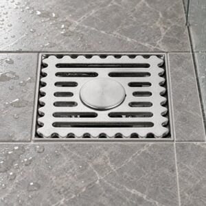 JOMOLA 100 x 100 mm stainless steel floor drain