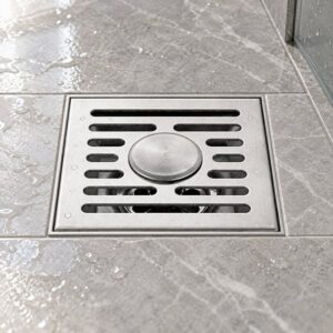 JOMOLA 100 x 100 mm stainless steel floor drain