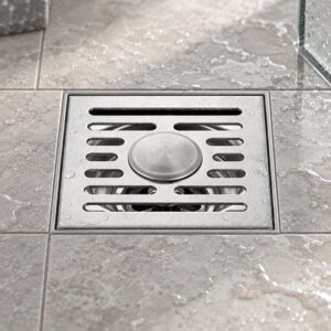JOMOLA 100 x 100 mm stainless steel floor drain