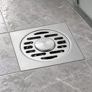 JOMOLA 100 x 100 mm stainless steel floor drain