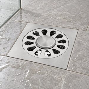JOMOLA 100 x 100 mm stainless steel floor drain