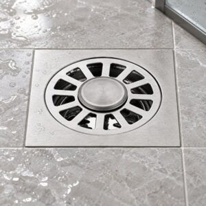 JOMOLA 100 x 100 mm stainless steel floor drain