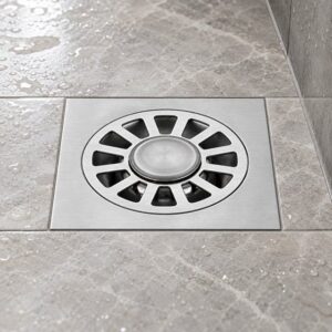 JOMOLA 100 x 100 mm stainless steel floor drain