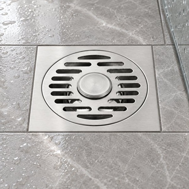 JOMOLA 120 x 120 mm stainless steel floor drain