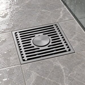 JOMOLA 100 x 100 mm stainless steel floor drain