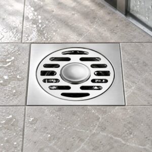 JOMOLA 100 x 100 mm stainless steel floor drain