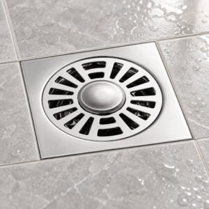 JOMOLA 100 x 100 mm stainless steel floor drain