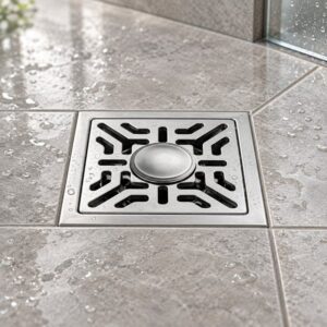 JOMOLA 100 x 100 mm stainless steel floor drain