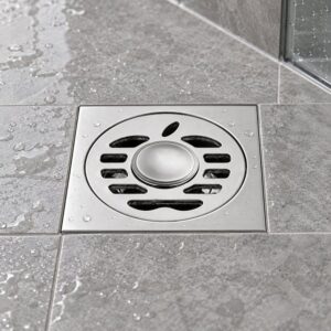 JOMOLA 100 x 100 mm stainless steel floor drain