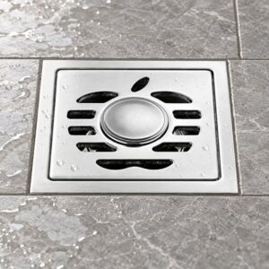 JOMOLA 100 x 100 mm stainless steel floor drain