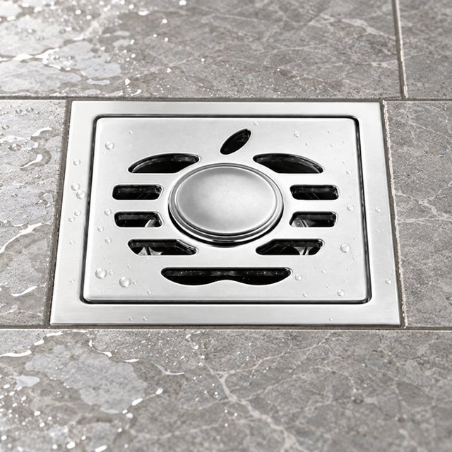 JOMOLA 100 x 100 mm stainless steel floor drain