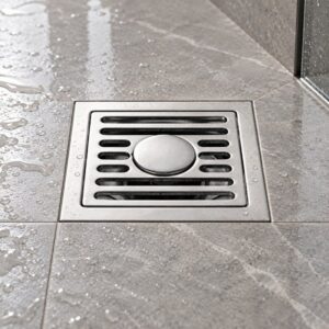 JOMOLA 100 x 100 mm stainless steel floor drain