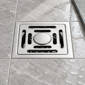 JOMOLA 100 x 100 mm stainless steel floor drain