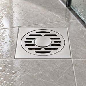 JOMOLA 100 x 100 mm stainless steel floor drain