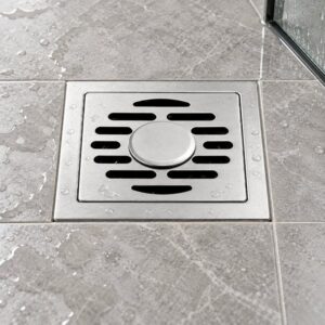 JOMOLA 100 x 100 mm stainless steel floor drain