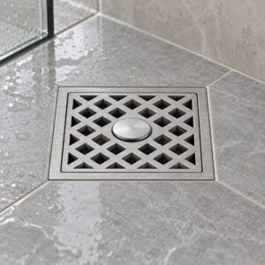 JOMOLA 100 x 100 mm stainless steel floor drain