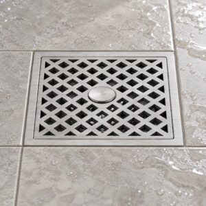 JOMOLA 150 x 150 mm stainless steel floor drain