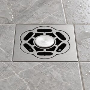 JOMOLA 100 x 100 mm stainless steel floor drain