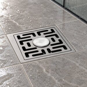 JOMOLA 100 x 100 mm stainless steel floor drain