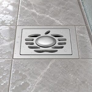 JOMOLA 100 x 100 mm stainless steel floor drain
