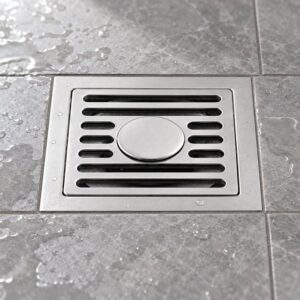 JOMOLA 100 x 100 mm stainless steel floor drain