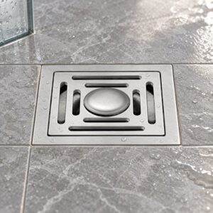JOMOLA 100 x 100 mm stainless steel floor drain