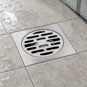 JOMOLA 100 x 100 mm stainless steel floor drain