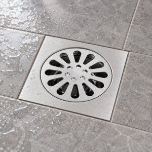 JOMOLA 100 x 100 mm stainless steel floor drain