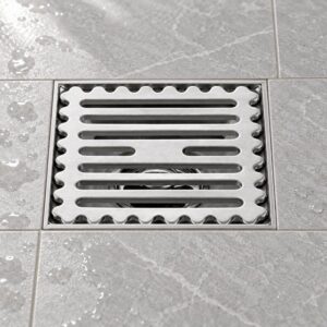 JOMOLA 100 x 100 mm stainless steel floor drain
