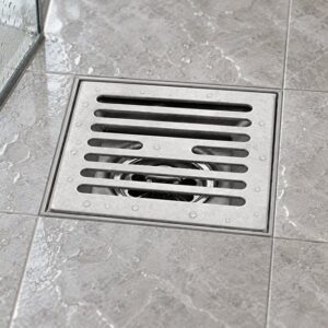 JOMOLA 100 x 100 mm stainless steel floor drain