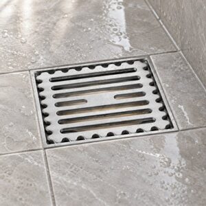 JOMOLA 100 x 100 mm stainless steel floor drain